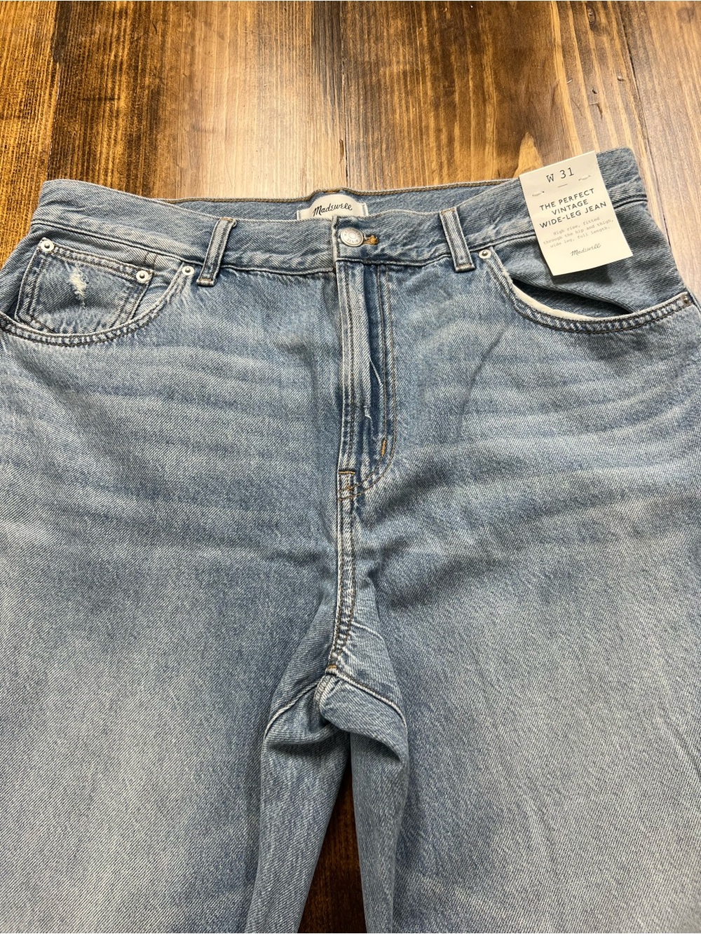 Madewell The Perfect Vintage Wide-Leg Jean Airy Denim Northridge Wash Size 31 - Picture 10 of 14
